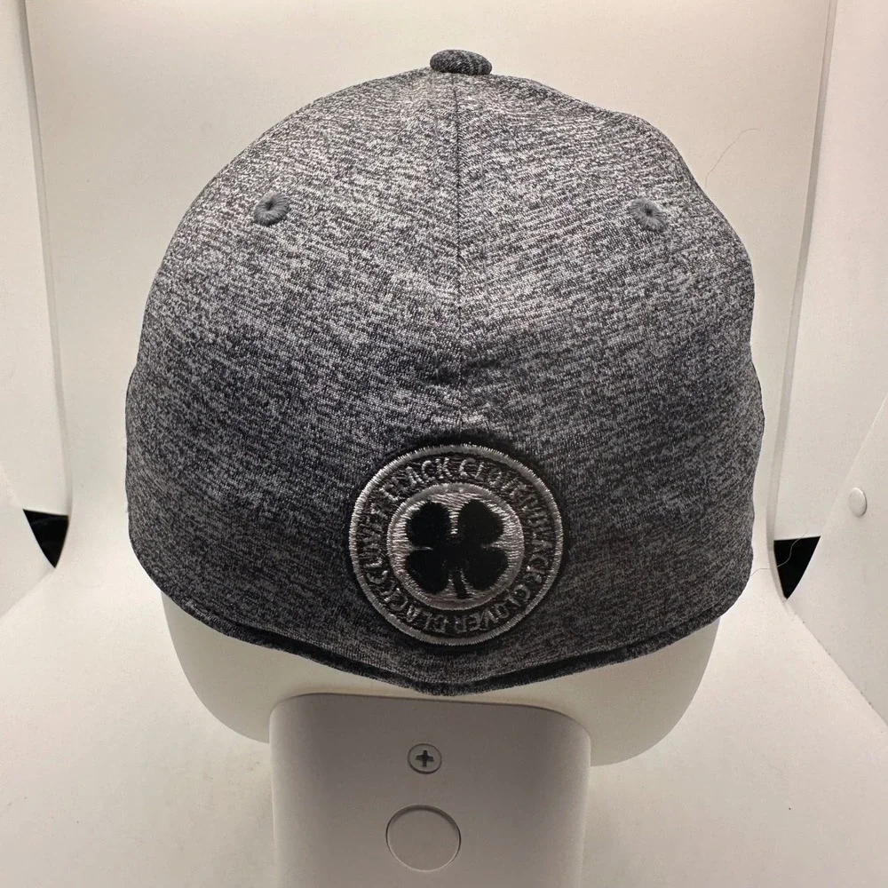 Black Clover Live Lucky Baseball Cap Black Grey Shamrock Logo‎ L XL Memory Fit